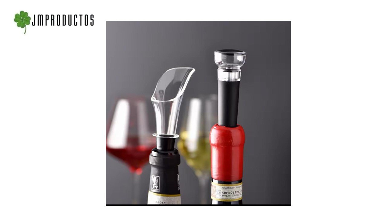 Vertedor De Vino Boquilla Aireador Y Tapon De Vino Al Vacio - Imagen 5