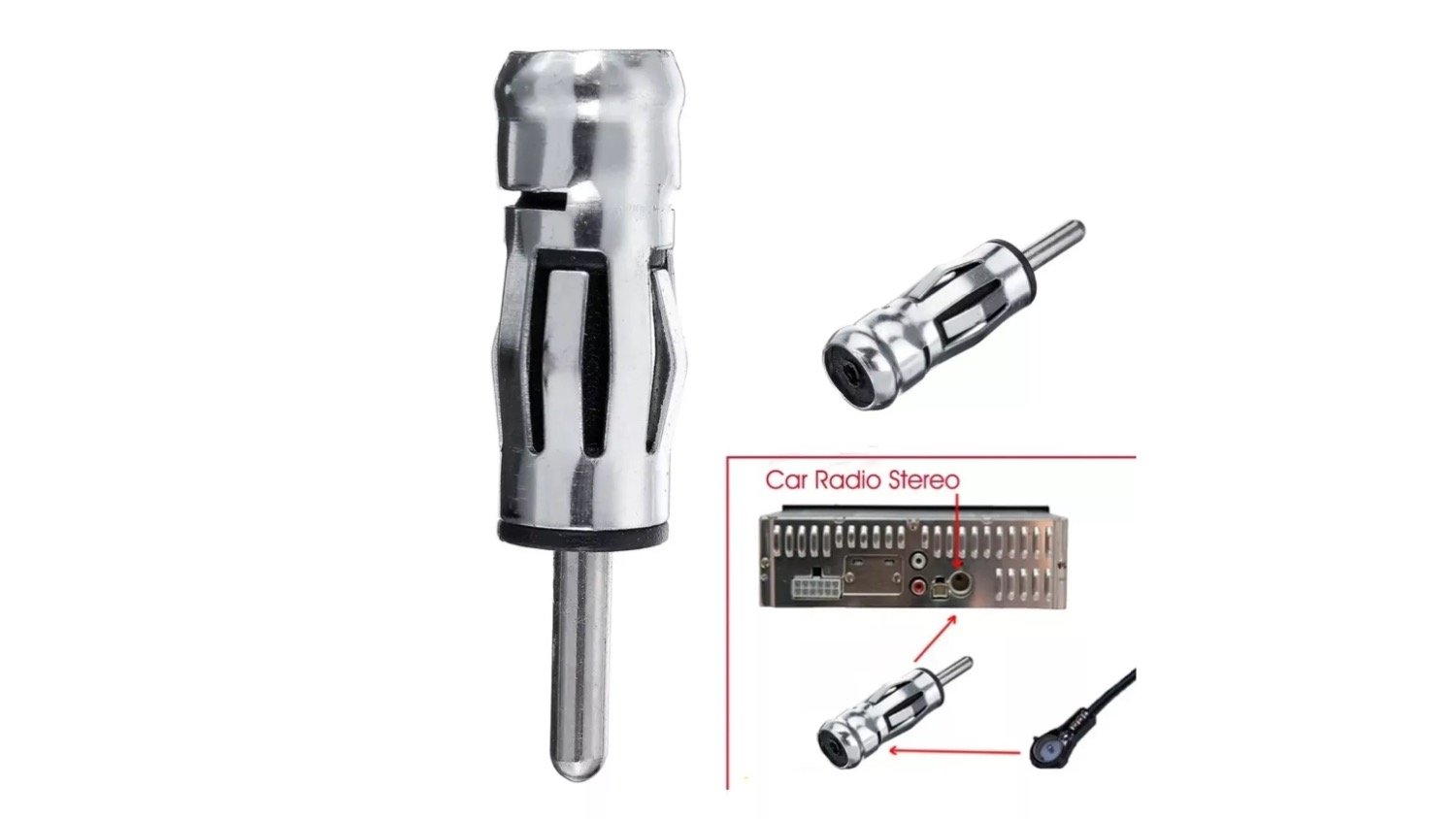 Adaptador De Antenas De Auto Macho - Imagen 2