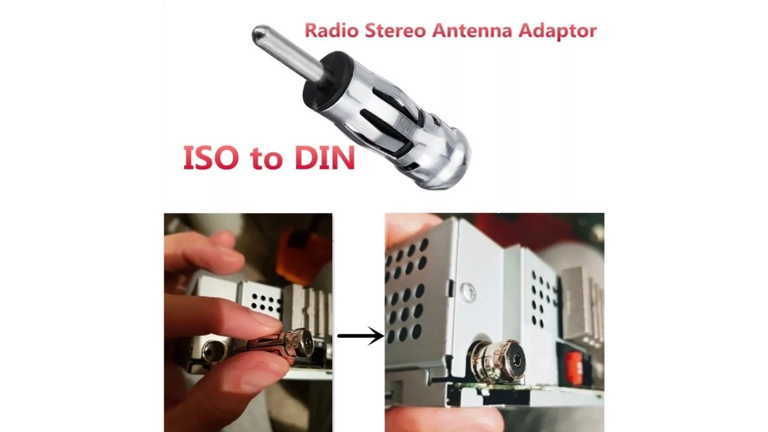 Adaptador De Antenas De Auto Macho - Imagen 3