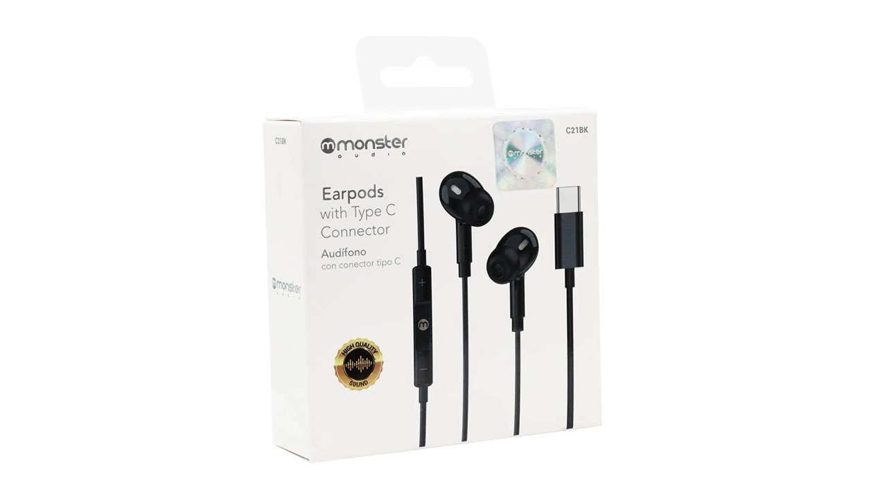 Audifonos Monster C21bk Alambricos Type-c - Imagen 5