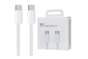 Cable Usb-c A Ubs-c Carga Rapida 240w Trenzado 2 Mtrs